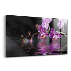 Roosa orhidee lill vee peal, 140x70 cm цена и информация | Картины, живопись | kaup24.ee