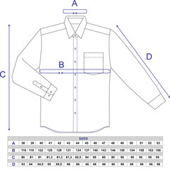 Рубашки однотонные мужские NORDIC, прямой силуэт - С длинным рукавом 1125-50 цена и информация | Мужские рубашки | kaup24.ee