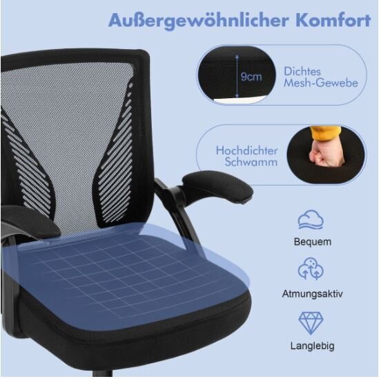 Ergonoomiline kontoritool Costway, must цена и информация | Kontoritoolid | kaup24.ee