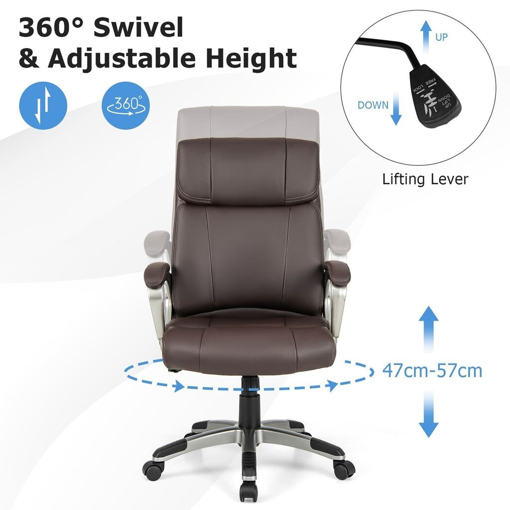 Kontoritool Costway, pruun hind ja info | Kontoritoolid | kaup24.ee