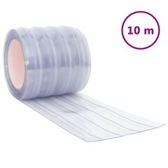 vidaXL uksekardin läbipaistev 200 mm x 1,6 mm 10 m PVC hind ja info | Ukse hinged, tarvikud | kaup24.ee