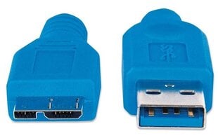 Andmeedastuskaabel TECHLITE A male - Micro-B male USB 3.0 цена и информация | Кабели и провода | kaup24.ee