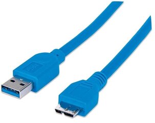 Andmeedastuskaabel TECHLITE A male - Micro-B male USB 3.0 цена и информация | Кабели и провода | kaup24.ee