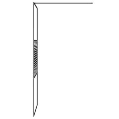 vidaXL dušinurga sein, must, 80 x 195 cm, läbipaistev ESG-klaas hind ja info | Dušikabiinide uksed ja seinad | kaup24.ee