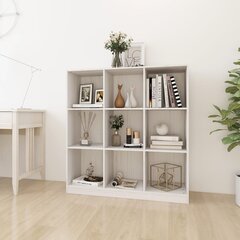 vidaXL raamaturiiul/ruumijagaja, 104 x 33,5 x 110 cm, valge, männipuit hind ja info | Riiulid | kaup24.ee