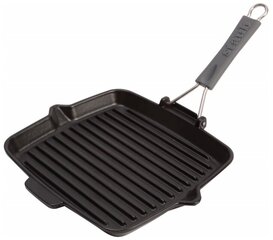 STAUB IRON 40509-344-0 grill pan Cast iron 24 cm Black цена и информация | Кастрюли, скороварки | kaup24.ee