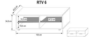 Telekalaud CLEO VI-biały / szary połysk hind ja info | TV alused | kaup24.ee