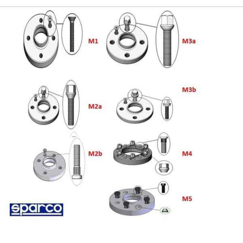 Eraldajad Sparco 4x98 58,0 M12 x 1,25 13 mm M2A цена и информация | Lisaseadmed | kaup24.ee