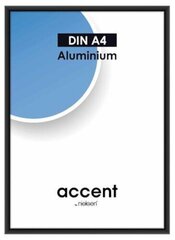 photo frame Accent 21 x 29,7 cm aluminium black - hind ja info | Pildiraamid | kaup24.ee