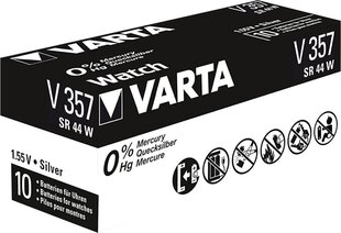 Varta 357 10 шт. цена и информация | Батарейки | kaup24.ee