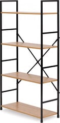 Modernhome Modern wide wooden bookcase with 4 shelves LOFT цена и информация | Полки | kaup24.ee