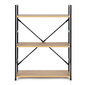 Modernhome Bookcase, wooden, metal frame, wide LOFT, 3 shelves hind ja info | Riiulid | kaup24.ee