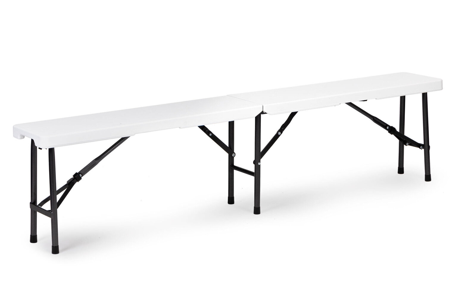 Modernhome Catering table 180cm + 2 benches white banquet set hind ja info | Aiamööbli komplektid | kaup24.ee