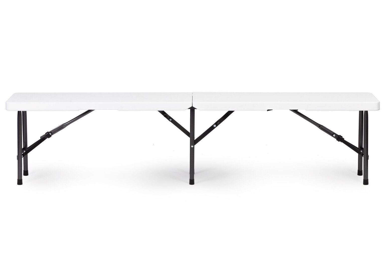 Modernhome Catering table 180cm + 2 benches white banquet set hind ja info | Aiamööbli komplektid | kaup24.ee