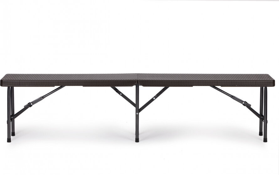 Modernhome Catering table 180cm + 2 benches Rattan banquet set цена и информация | Aiamööbli komplektid | kaup24.ee