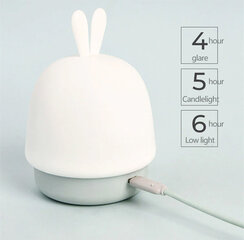 Night lamp W-008 Rabbit white цена и информация | Настольные лампы | kaup24.ee