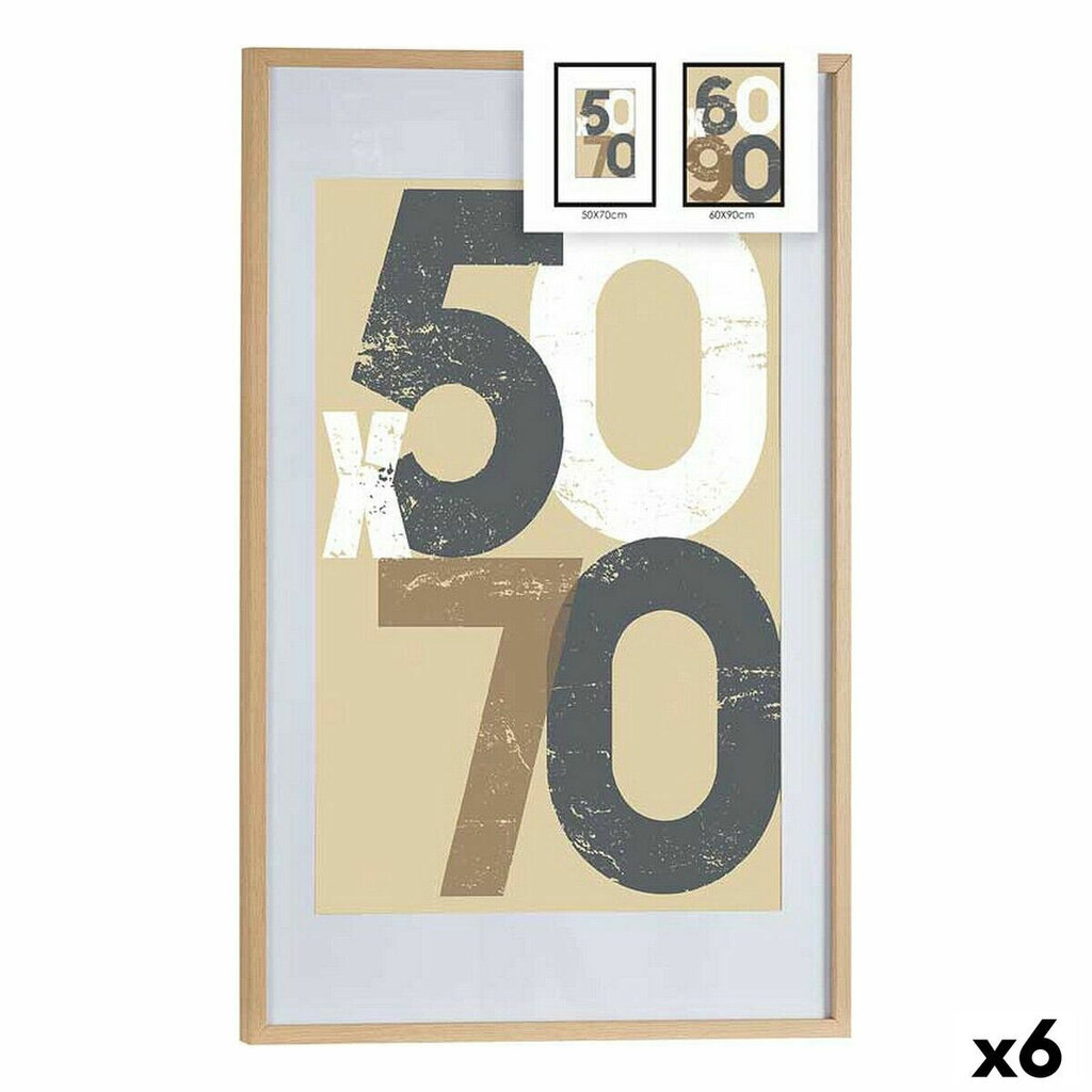 Gift Decor Photo frame 62,5 x 2,5 x 92,5 cm Natural Plastic MDF Wood (6 Units) цена и информация | Pildiraamid | kaup24.ee