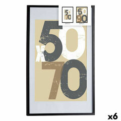 Gift Decor Photo frame 62,5 x 2,5 x 92,5 cm Black Plastic MDF Wood (6 Units) цена и информация | Рамки, фотоальбомы | kaup24.ee