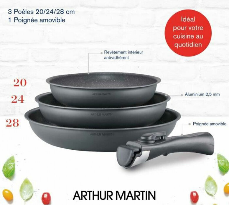 Arthur Martin ƒe agbatsɔkeke, 4 pcs. цена и информация | Pannid | kaup24.ee