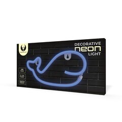 Neon LED Light WHALE blue Bat + USB FLNE19 Forever Light цена и информация | Люстры | kaup24.ee