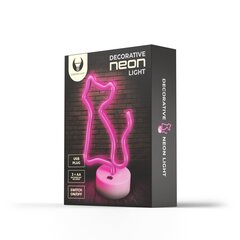 Neon LED on a stand CAT pink FSNE02 Forever Light цена и информация | Люстры | kaup24.ee