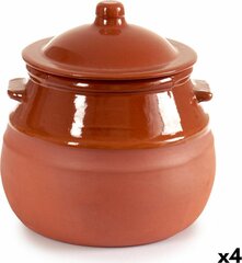 La Dehesa Casserole with Lid Baked clay 2 L 19 x 20,5 x 18 cm (4 Units) hind ja info | Ahjuvormid ja küpsetustarvikud | kaup24.ee