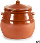 La Dehesa Casserole with Lid Baked clay 3,5 L 23 x 22 x 23 cm (4 Units) цена и информация | Ahjuvormid ja küpsetustarvikud | kaup24.ee