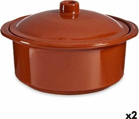 La Dehesa Casserole with Lid Baked clay 3,5 L 28,5 x 16 x 27 cm (2 Units) цена и информация | Формы, посуда для выпечки | kaup24.ee