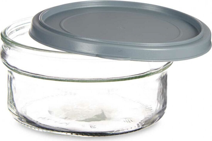 Vivalto Round Lunch Box with Lid Grey Plastic 415 ml 12 x 6 x 12 cm (24 Units) цена и информация | Toidu säilitusnõud | kaup24.ee