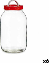 Vivalto Jar Lid with handle Red polypropylene 3 L 13 x 24,3 x 13 cm (6 Units) hind ja info | Toidu säilitusnõud | kaup24.ee