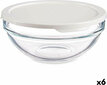 Pasabahce Round Lunch Box with Lid Chefs White 595 ml 14 x 6,3 x 14 cm (6 Units) цена и информация | Toidu säilitusnõud | kaup24.ee