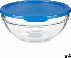 Pasabahce Round Lunch Box with Lid Chefs Blue 1,135 L 17,2 x 7,6 x 17,2 cm (4 Units) hind ja info | Toidu säilitusnõud | kaup24.ee