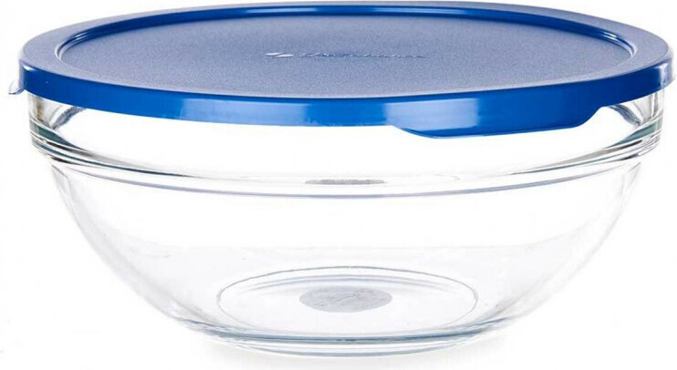 Pasabahce Round Lunch Box with Lid Chefs Blue 1,7 L 20,5 x 9 x 20,5 cm (4 Units) hind ja info | Toidu säilitusnõud | kaup24.ee