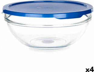 Pasabahce Round Lunch Box with Lid Chefs Blue 1,7 L 20,5 x 9 x 20,5 cm (4 Units) hind ja info | Toidu säilitusnõud | kaup24.ee