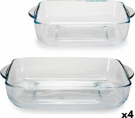 Pasabahce Set of Kitchen Dishes Borcam Squared (4 Units) hind ja info | Ahjuvormid ja küpsetustarvikud | kaup24.ee