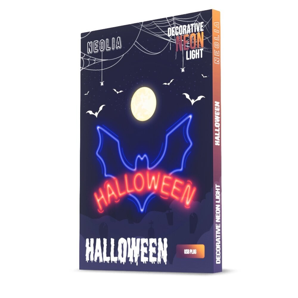 Neon PLEXI LED HALLOWEEN blue red NNE17 Neolia цена и информация | Rippvalgustid | kaup24.ee