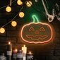 Neon PLEXI LED PUMPKIN WITH STEM orange green NNE13 Neolia hind ja info | Rippvalgustid | kaup24.ee