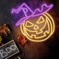 Neon PLEXI LED PUMPKIN WITCH purple orange FPNE17 Forever Light hind ja info | Rippvalgustid | kaup24.ee