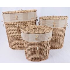 Pesukorv WILLI STRIPE 41x29xH45cm цена и информация | Аксессуары для ванной комнаты | kaup24.ee