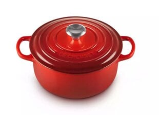 Le Creuset Signature Roaster round 22cm cherry red (21177220602430) цена и информация | Столовые и кухонные приборы | kaup24.ee