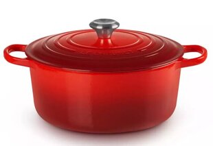 Le Creuset Signature Roaster round 28cm cherry red (21177280602430) цена и информация | Столовые и кухонные приборы | kaup24.ee