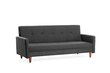 3 vietų sofa-lova Hiko - Dark Grey hind ja info | Diivanid ja diivanvoodid | kaup24.ee