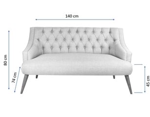 2 vietų sofa Lamont - Milky Brown hind ja info | Diivanid ja diivanvoodid | kaup24.ee