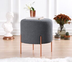 Pouffe Copper 47 - Dark Grey цена и информация | Кресла-мешки и пуфы | kaup24.ee