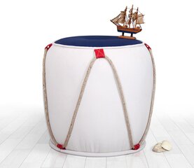 Pouffe Fora v3 - Blue, White цена и информация | Кресла-мешки и пуфы | kaup24.ee