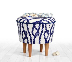 Pouffe Cunda v2 - Blue, White hind ja info | Kott-toolid, tumbad, järid | kaup24.ee