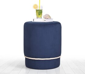 Pouffe Bozcaada v3 - Blue, White цена и информация | Кресла-мешки и пуфы | kaup24.ee