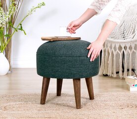 Pouffe Deff - Grey, Green цена и информация | Кресла-мешки и пуфы | kaup24.ee