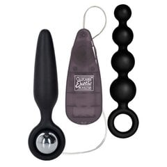 Komplekt vibreeriv anaaltapp Booty, must hind ja info | Anaallelud | kaup24.ee