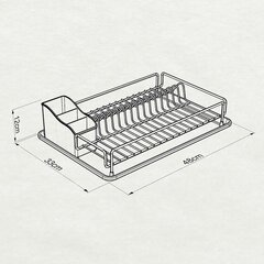 Indų lentynos KB006 - Black цена и информация | Столовые и кухонные приборы | kaup24.ee